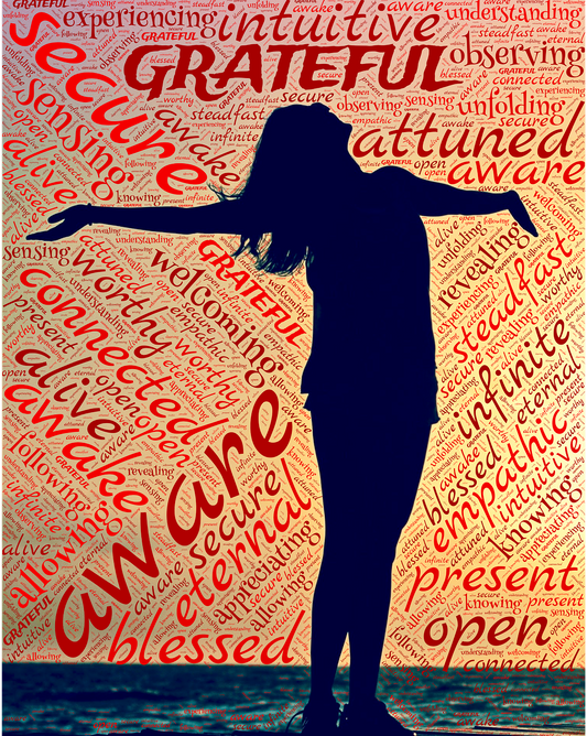 Grateful image from John Hain from Pixabay: Woman arms out embracing thoughts of gratefullness