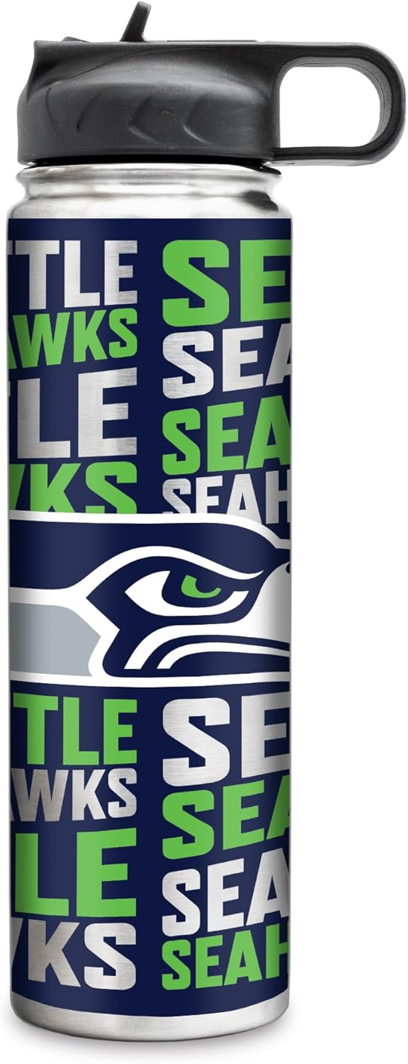 Rico Industries NFL Football Stainless Steel Tumbler with Lid - Great For Coffee, Tea, Water or Cocktails