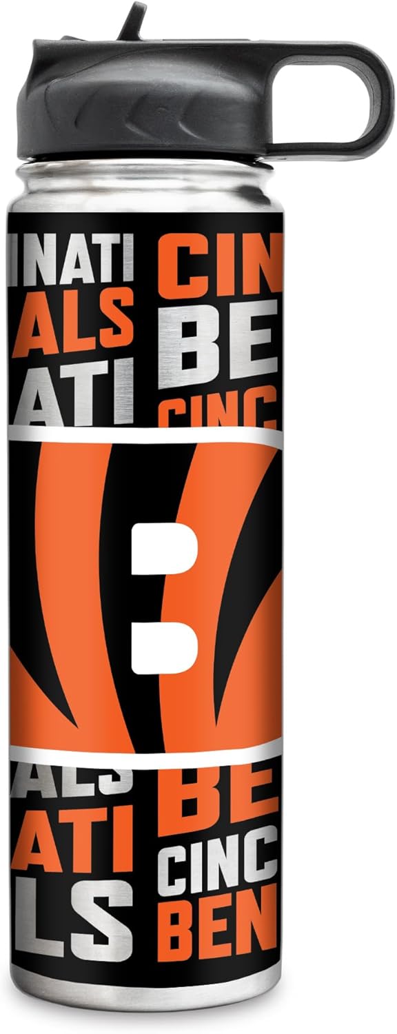 Rico Industries NFL Football Stainless Steel Tumbler with Lid - Great For Coffee, Tea, Water or Cocktails