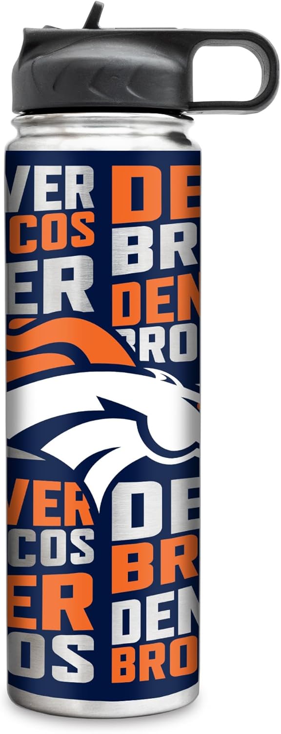 Rico Industries NFL Football Stainless Steel Tumbler with Lid - Great For Coffee, Tea, Water or Cocktails