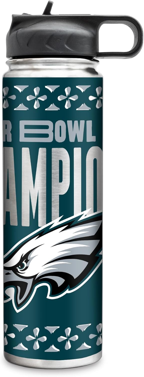 Rico Industries NFL Football Stainless Steel Tumbler with Lid - Great For Coffee, Tea, Water or Cocktails