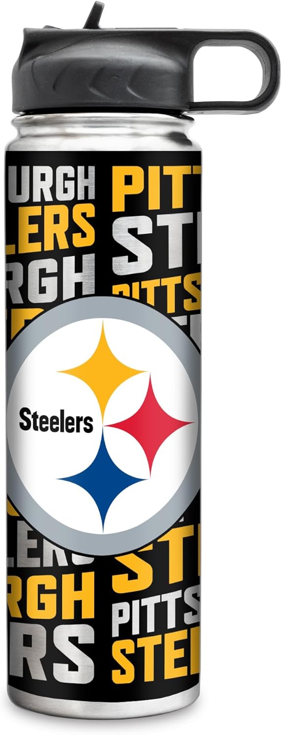 Rico Industries NFL Football Stainless Steel Tumbler with Lid - Great For Coffee, Tea, Water or Cocktails