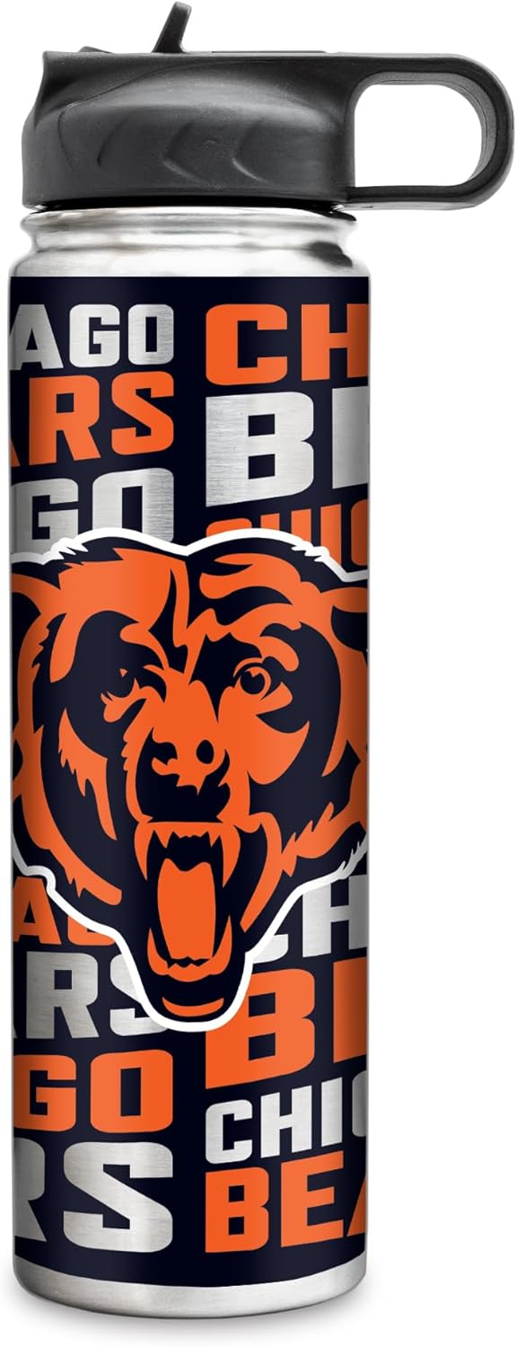 Rico Industries NFL Football Stainless Steel Tumbler with Lid - Great For Coffee, Tea, Water or Cocktails