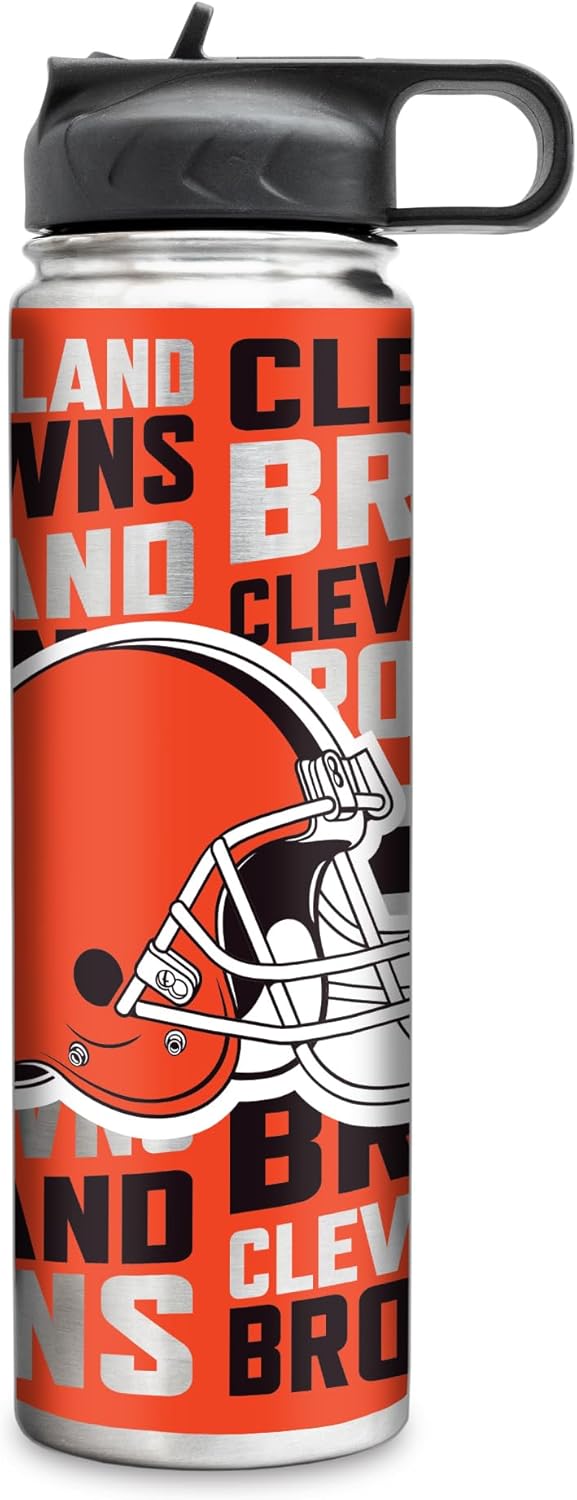 Rico Industries NFL Football Stainless Steel Tumbler with Lid - Great For Coffee, Tea, Water or Cocktails