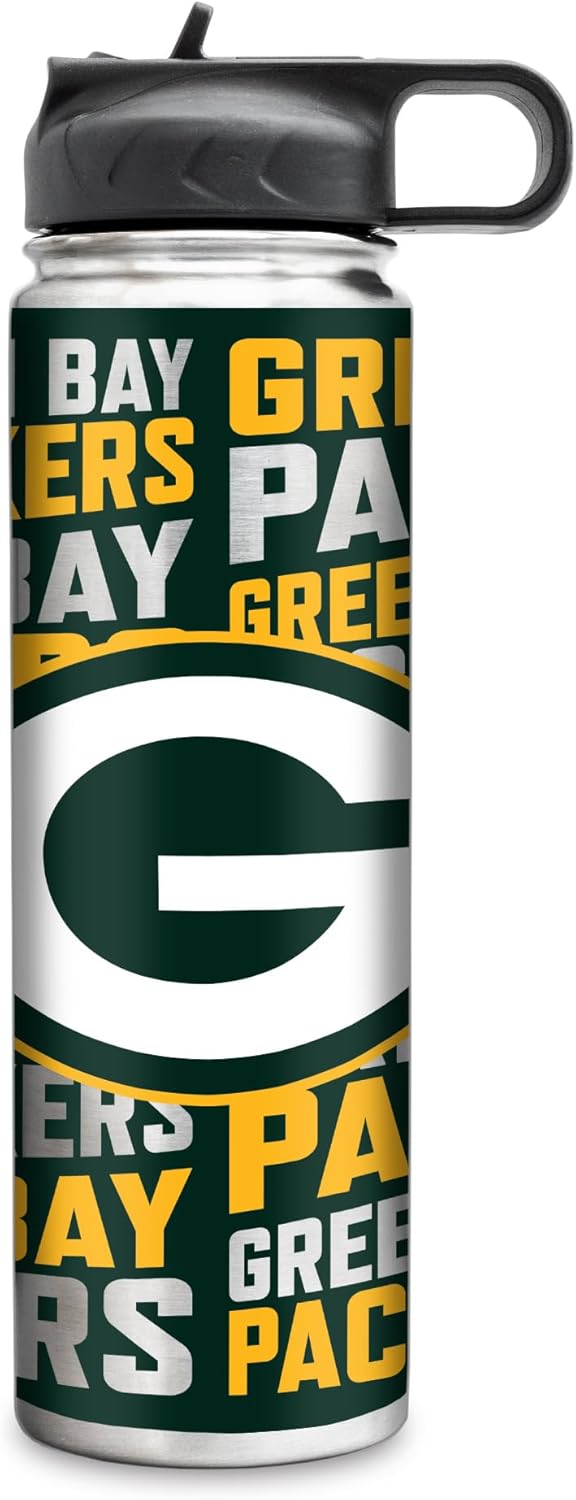 Rico Industries NFL Football Stainless Steel Tumbler with Lid - Great For Coffee, Tea, Water or Cocktails