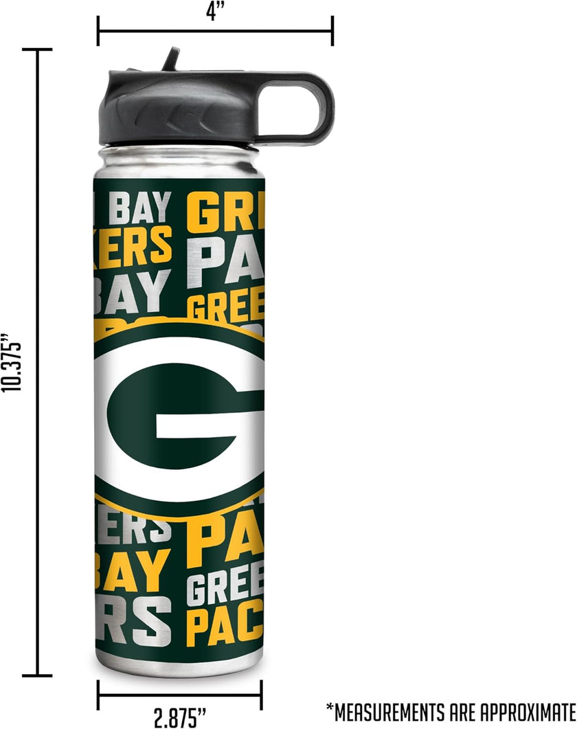 Rico Industries NFL Football Stainless Steel Tumbler with Lid - Great For Coffee, Tea, Water or Cocktails