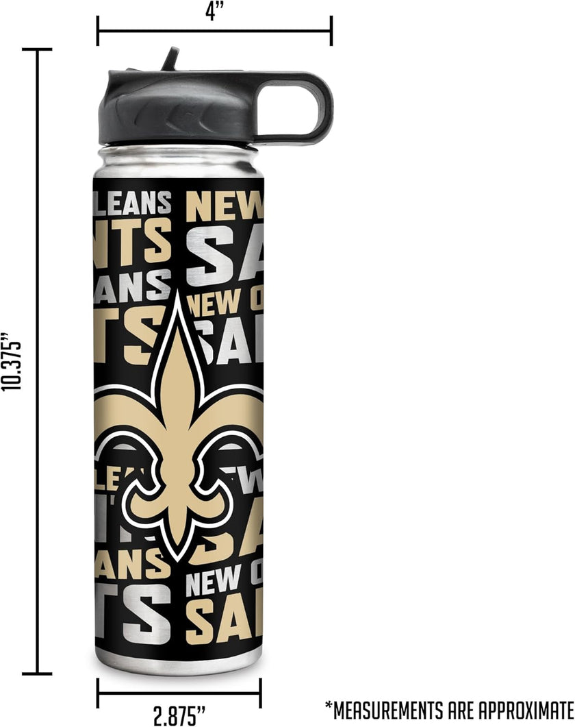 Rico Industries NFL Football Stainless Steel Tumbler with Lid - Great For Coffee, Tea, Water or Cocktails