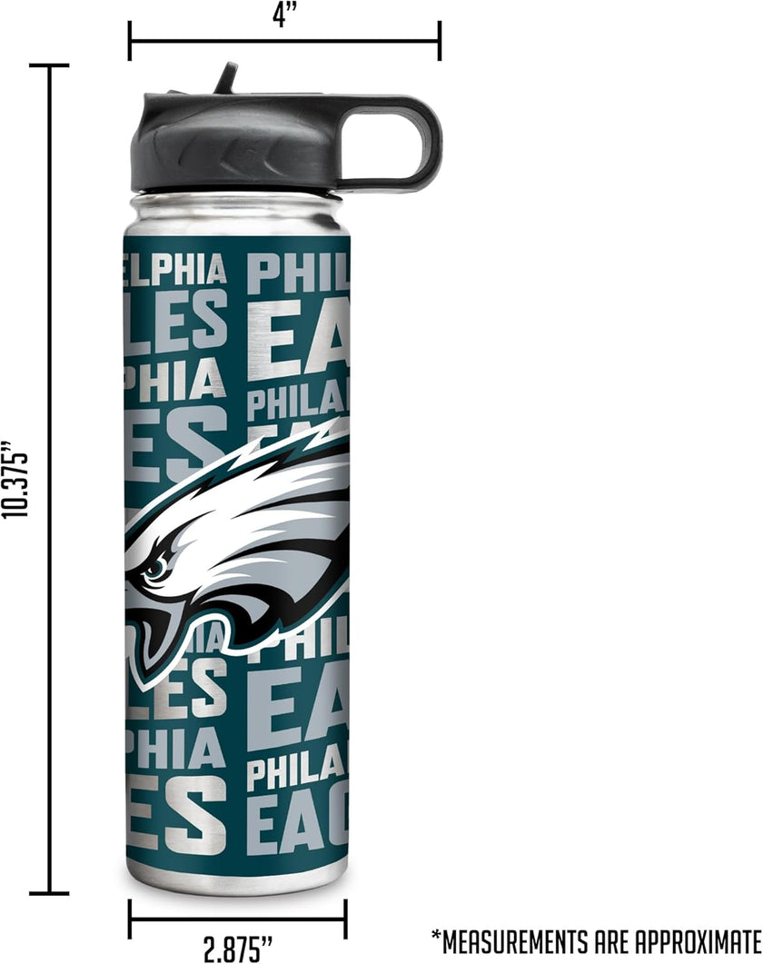 Rico Industries NFL Football Stainless Steel Tumbler with Lid - Great For Coffee, Tea, Water or Cocktails