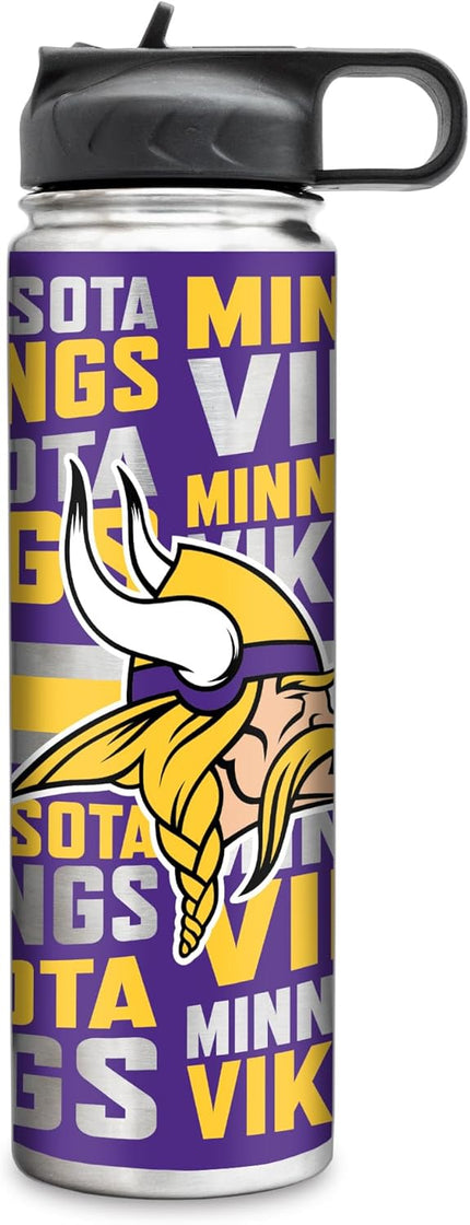 Rico Industries NFL Football Stainless Steel Tumbler with Lid - Great For Coffee, Tea, Water or Cocktails