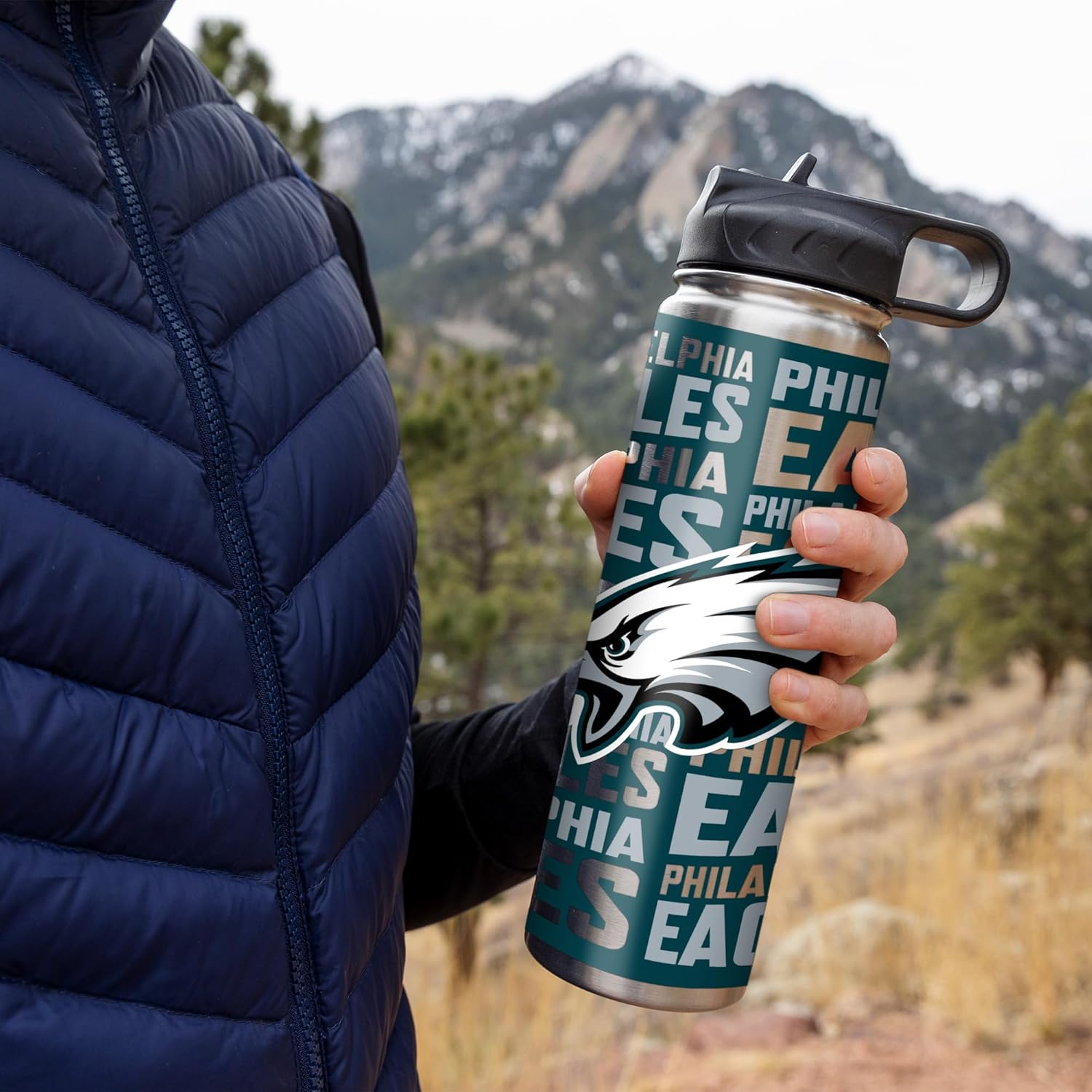 Rico Industries NFL Football Stainless Steel Tumbler with Lid - Great For Coffee, Tea, Water or Cocktails