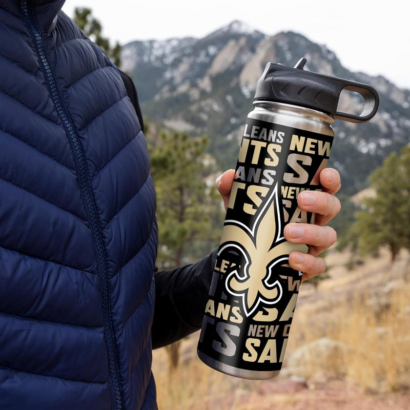 Rico Industries NFL Football Stainless Steel Tumbler with Lid - Great For Coffee, Tea, Water or Cocktails