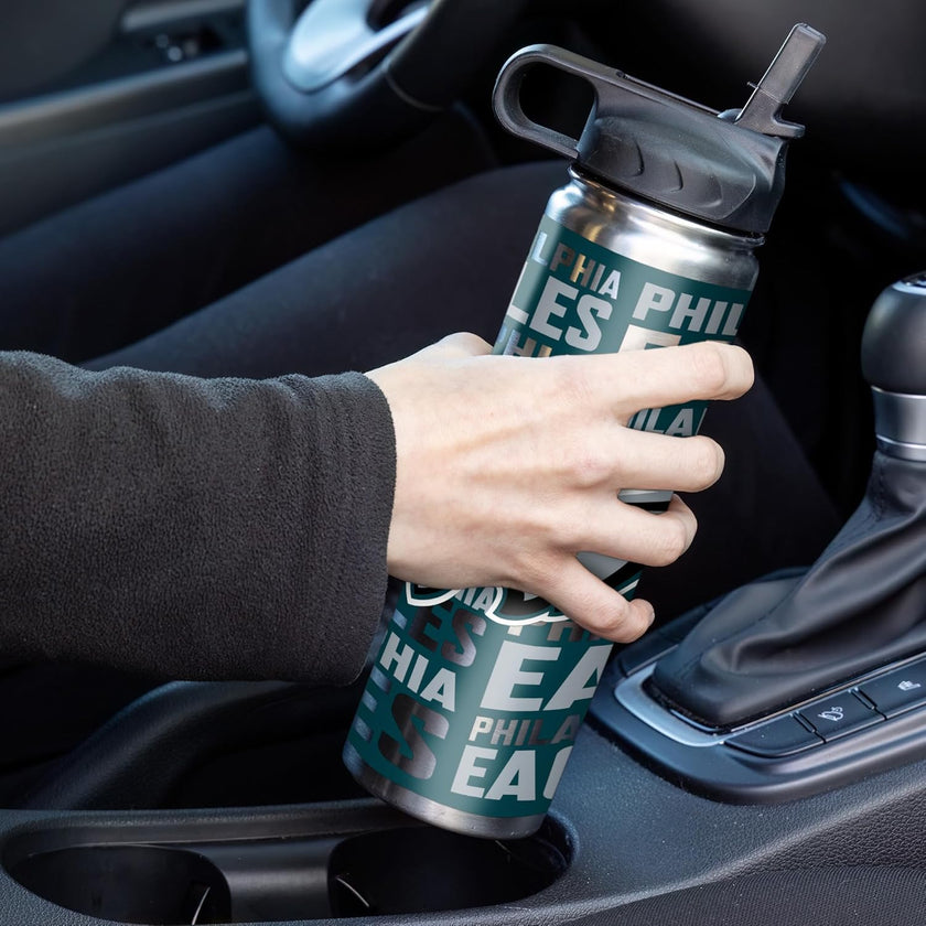 Rico Industries NFL Football Stainless Steel Tumbler with Lid - Great For Coffee, Tea, Water or Cocktails