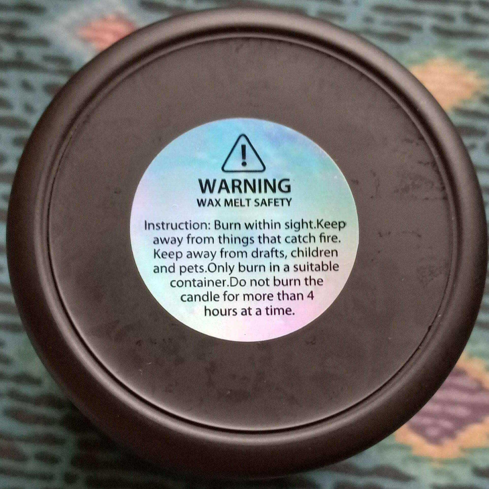 Warning Label for Candles