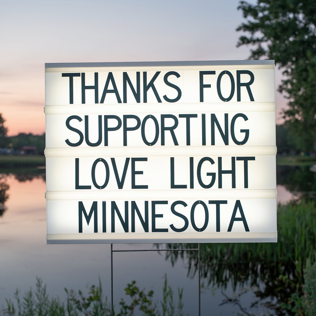 Thanks for supporting Love Light Minnesota stock photo